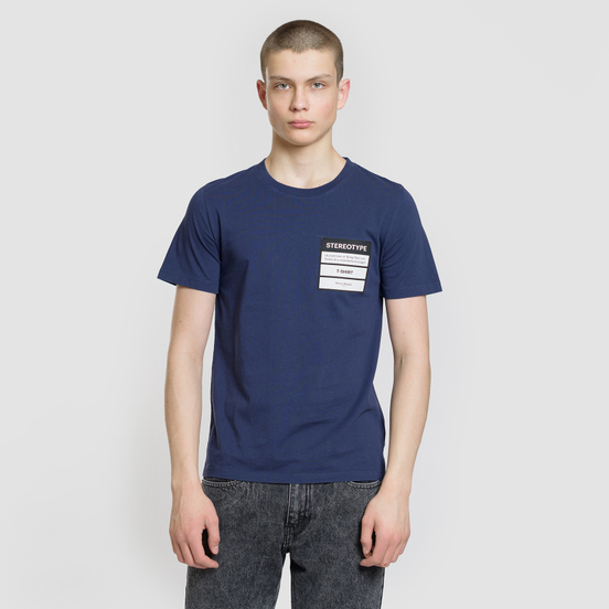Мужская футболка Maison Margiela Stereotype Patch Ink Blue