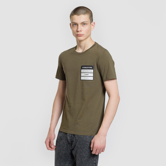 Мужская футболка Maison Margiela Stereotype Patch Olive