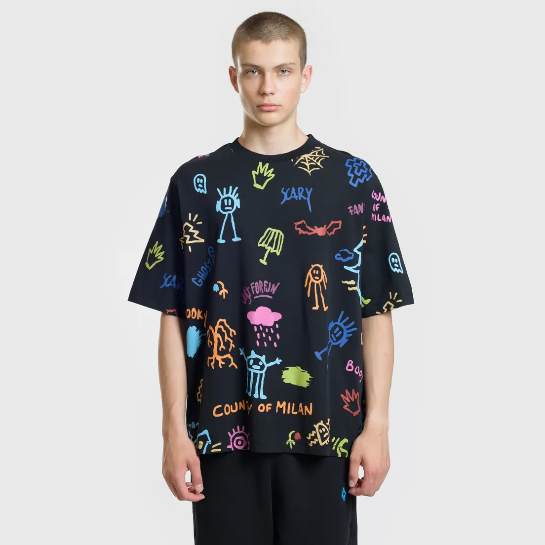 Marcelo Burlon Мужская футболка All Over Sketch