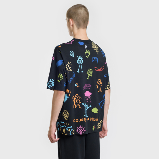 Мужская футболка Marcelo Burlon All Over Sketch Over Multicolor/White