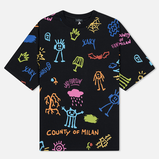 Мужская футболка Marcelo Burlon All Over Sketch Over Multicolor/White