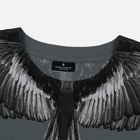 Мужская футболка Marcelo Burlon Black Wings Anthracite/Black