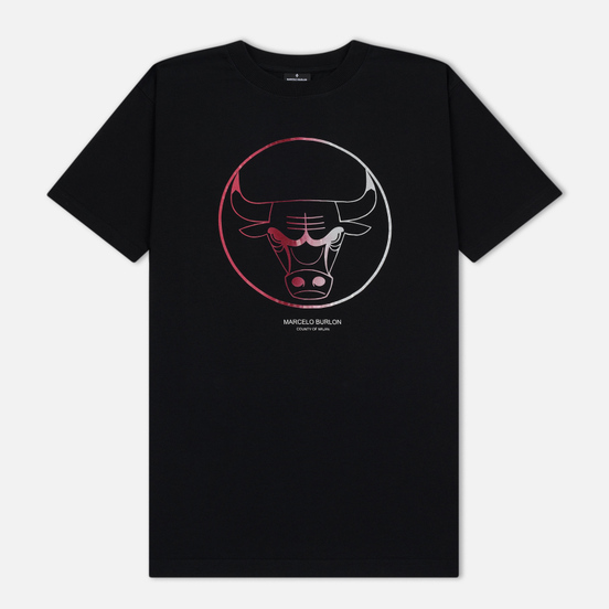 Мужская футболка Marcelo Burlon Chicago Bulls Logo Black/Multicolor