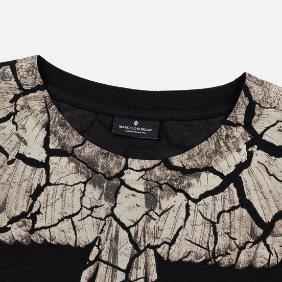 Мужская футболка Marcelo Burlon Earth Wings Black/Brown