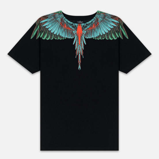 Мужская футболка Marcelo Burlon Green Wings Black/Green