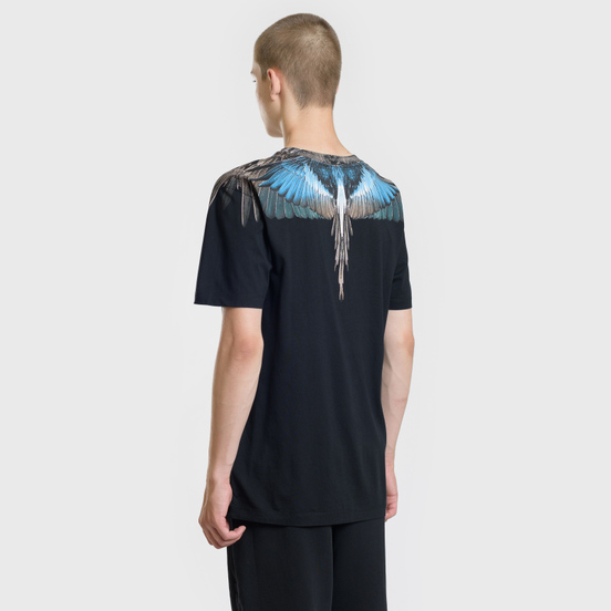 Мужская футболка Marcelo Burlon Turquoise Wings Black/Multicolor