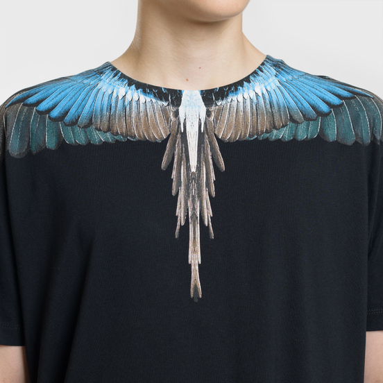 Мужская футболка Marcelo Burlon Turquoise Wings Black/Multicolor