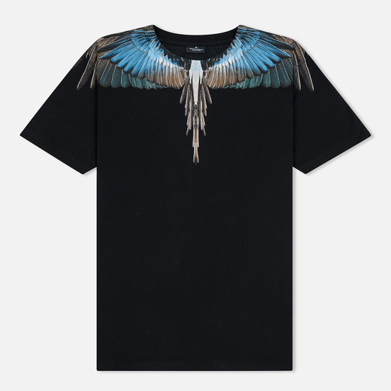 Мужская футболка Marcelo Burlon Turquoise Wings Black/Multicolor