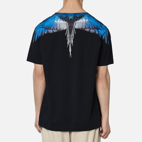 Мужская футболка Marcelo Burlon Wings Basic Black/Blue