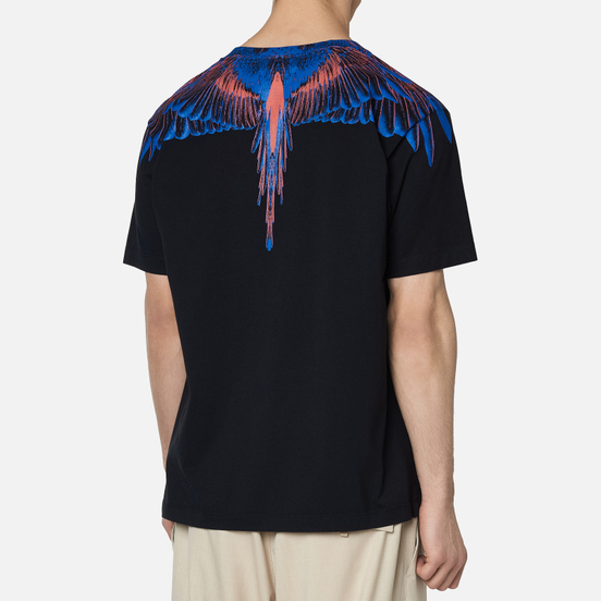 Мужская футболка Marcelo Burlon Wings Basic Black/Faded Orange
