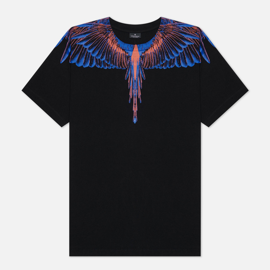 Мужская футболка Marcelo Burlon Wings Basic Black/Faded Orange