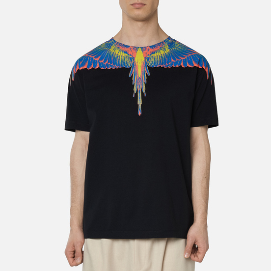 Мужская футболка Marcelo Burlon Wings Basic Black/Multicolor