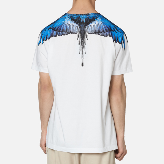 Мужская футболка Marcelo Burlon Wings Basic White/Blue