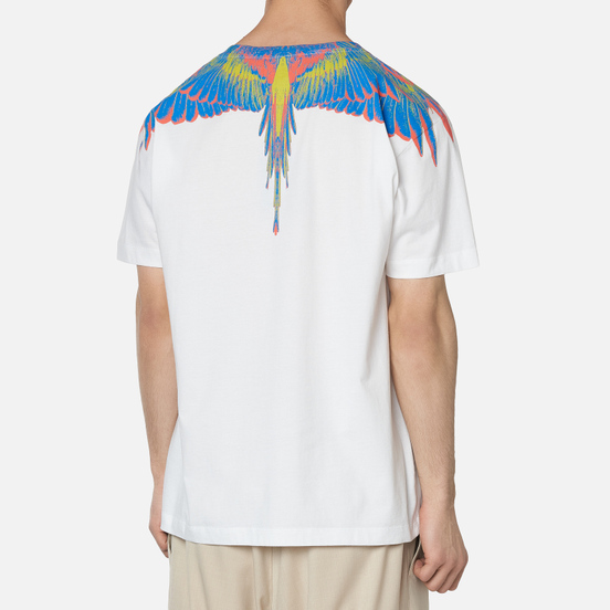 Мужская футболка Marcelo Burlon Wings Basic White/Multicolor