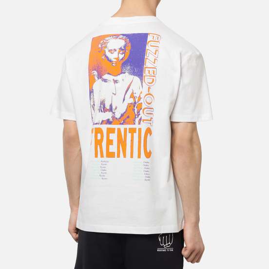 Мужская футболка McQ Alexander McQueen Dropped Shoulder Frentic White/Frentic Print