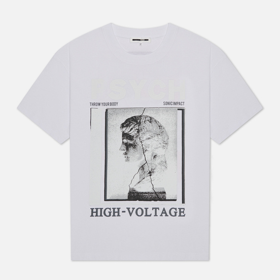 Мужская футболка McQ Alexander McQueen Dropped Shoulder Frentic White/Frentic Print