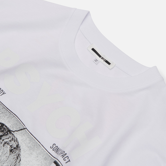 Мужская футболка McQ Alexander McQueen Dropped Shoulder Frentic White/Frentic Print