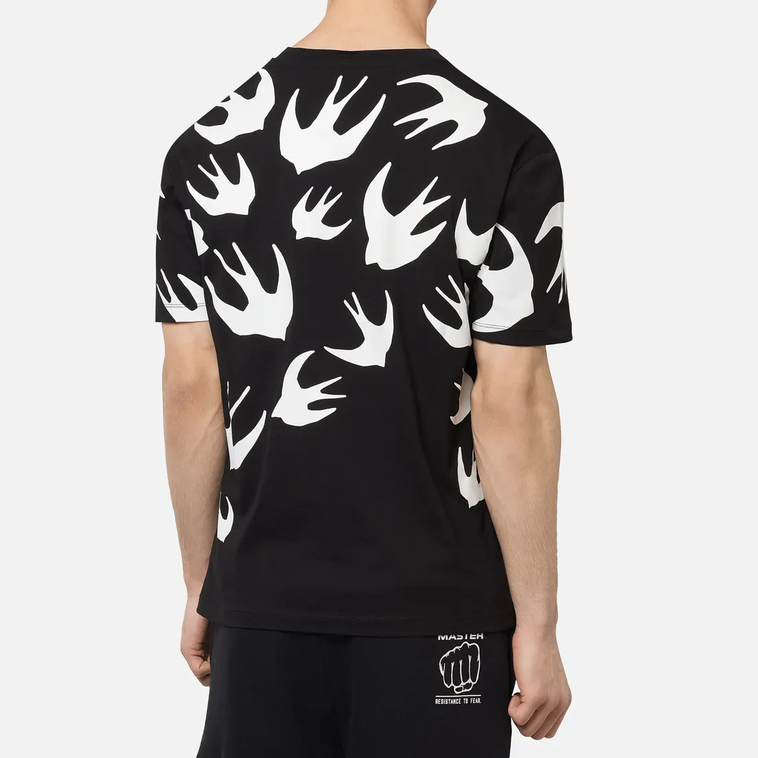 McQ Alexander McQueen Мужская футболка Dropped Shoulder Swallow Swarm