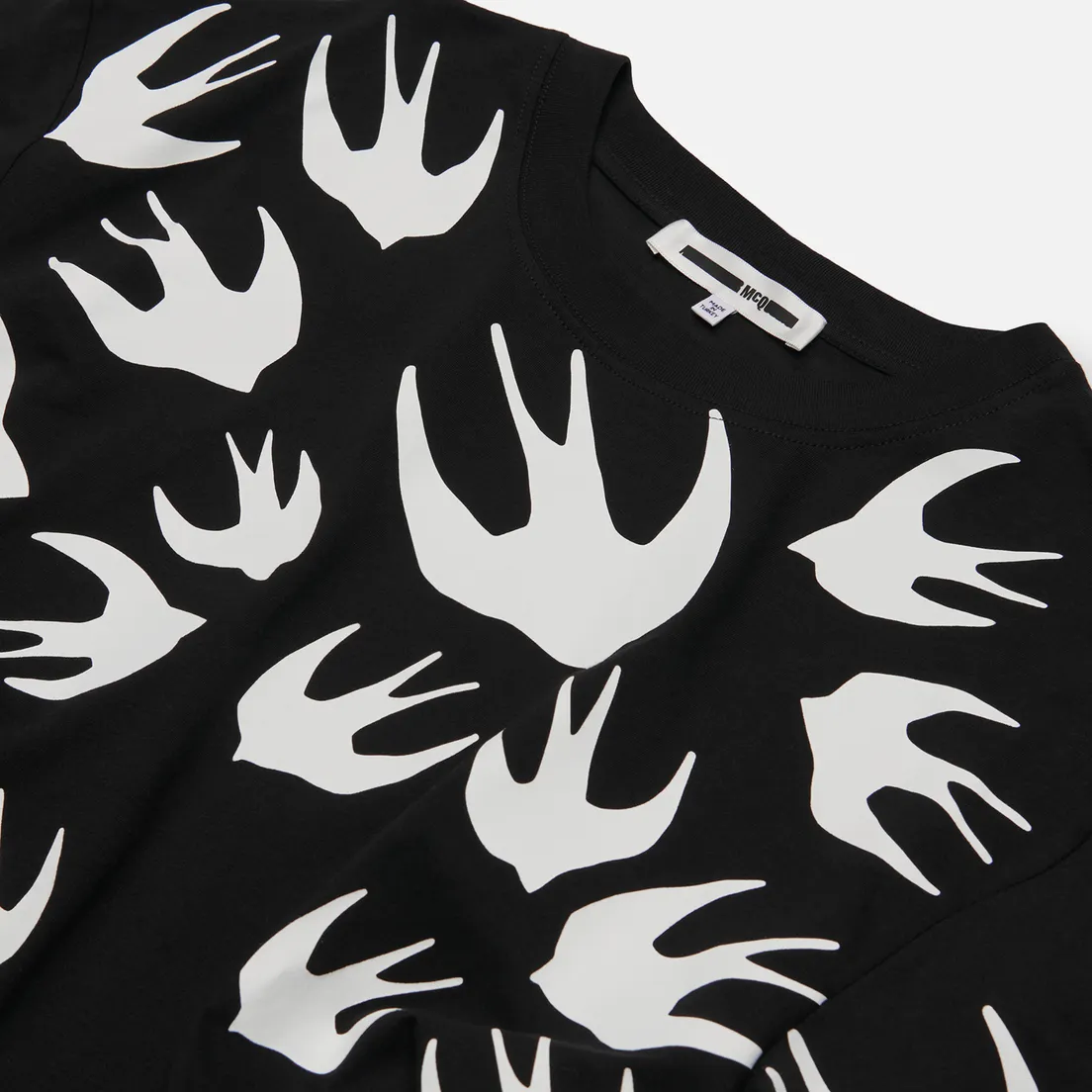 McQ Alexander McQueen Мужская футболка Dropped Shoulder Swallow Swarm