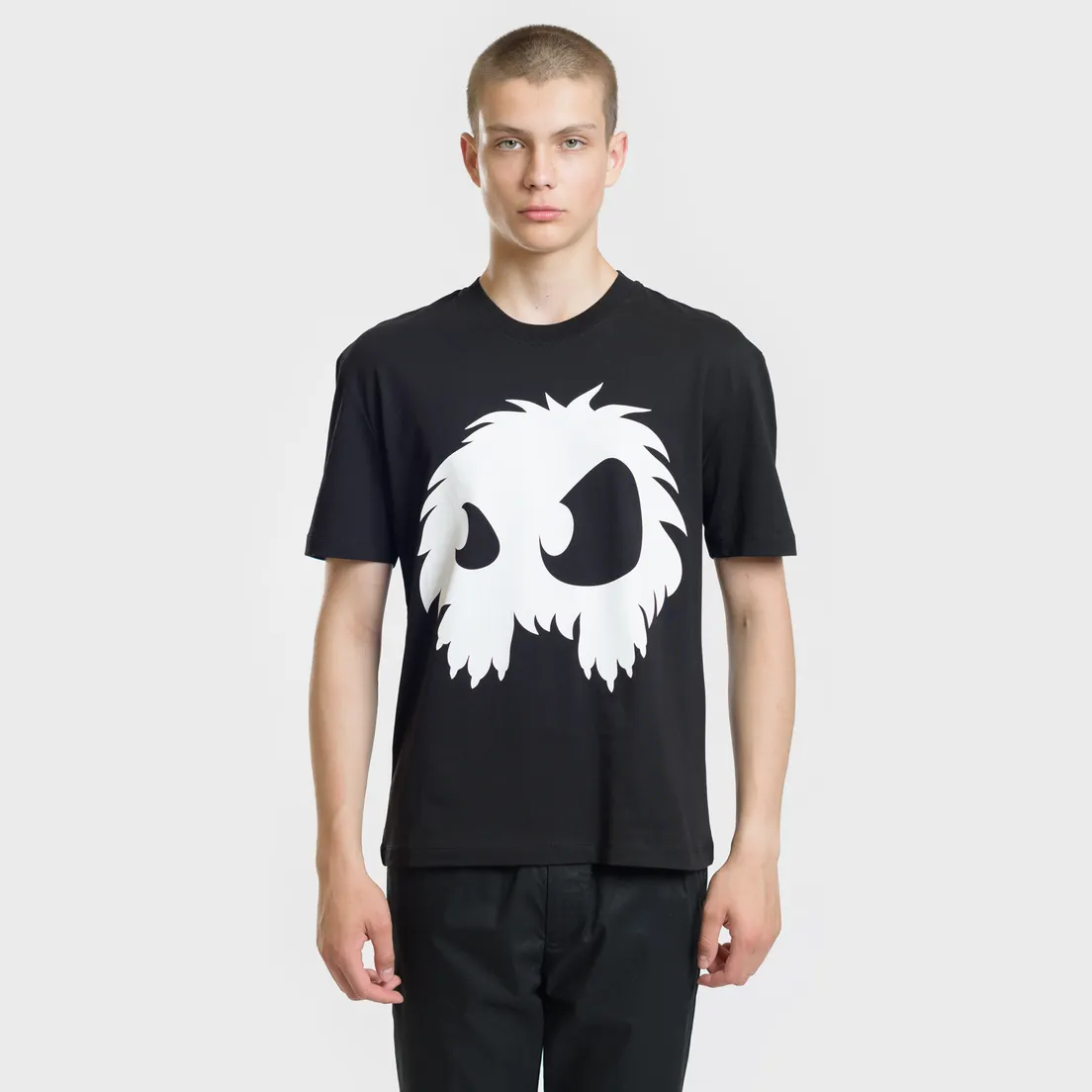 McQ Alexander McQueen Мужская футболка Screenprint Monster Dropped Shoulder