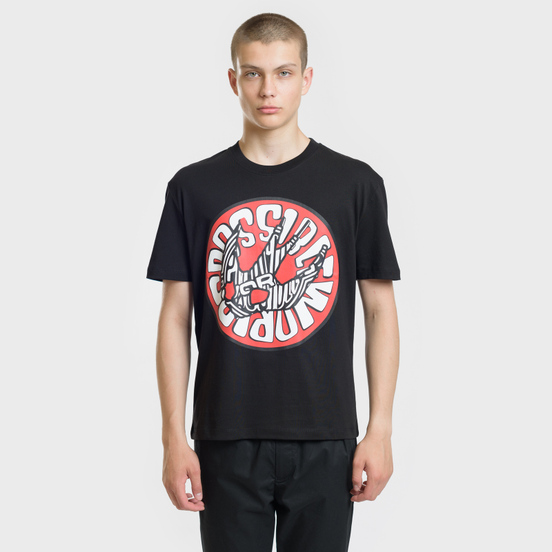 Мужская футболка McQ Alexander McQueen Seasonal Dropped Shoulder Darkest Black