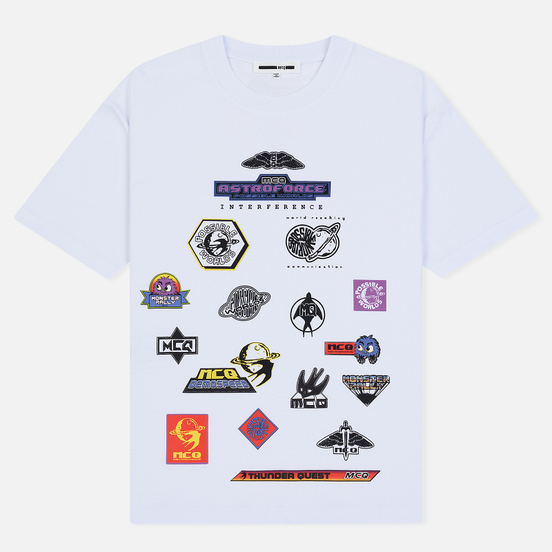 Мужская футболка McQ Alexander McQueen Sponsorship Dropped Shoulder Optic White
