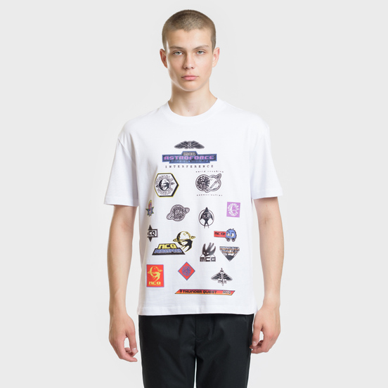 Мужская футболка McQ Alexander McQueen Sponsorship Dropped Shoulder Optic White