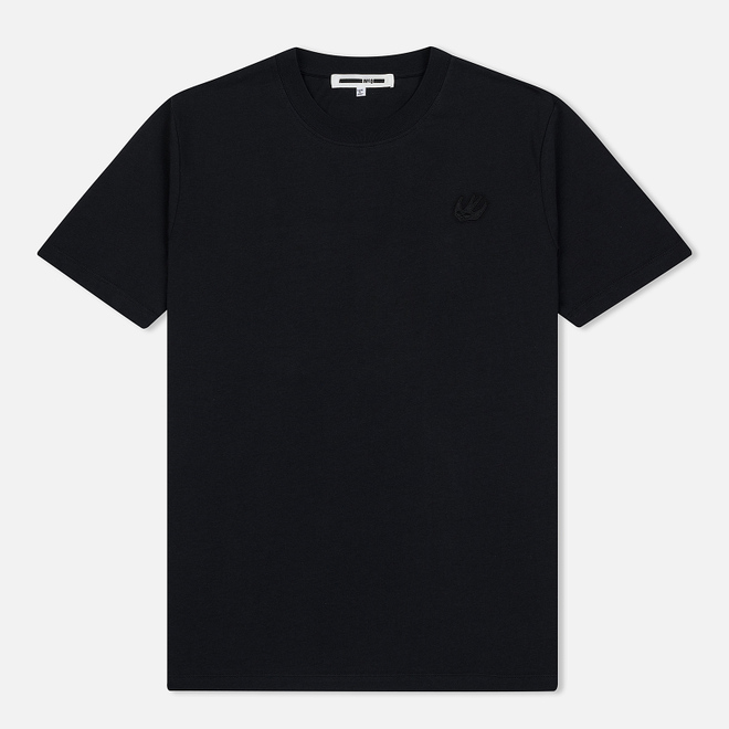 Мужская футболка McQ Alexander McQueen Swallow Embroidery Crew Darkest Black