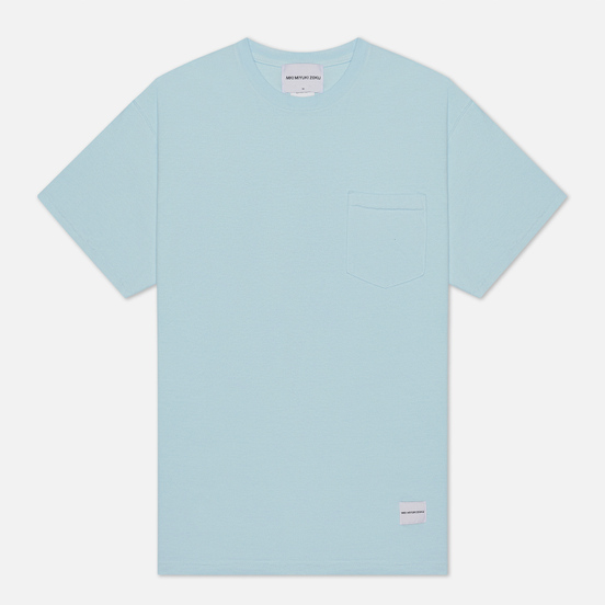 Мужская футболка MKI Miyuki-Zoku Garment Dyed Pocket Pastel Blue