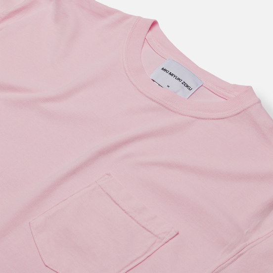Мужская футболка MKI Miyuki-Zoku Garment Dyed Pocket Pastel Pink