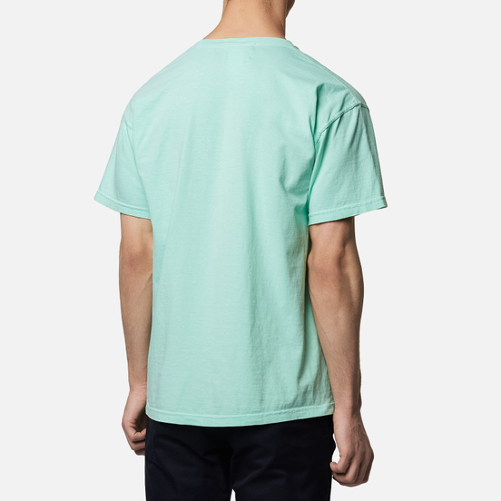 Мужская футболка MKI Miyuki-Zoku Garment Dyed Pocket Turqoise