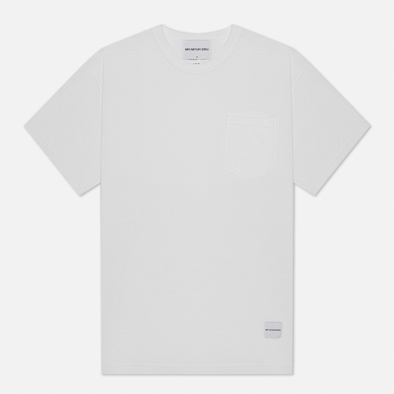 Мужская футболка MKI Miyuki-Zoku Garment Dyed Pocket White