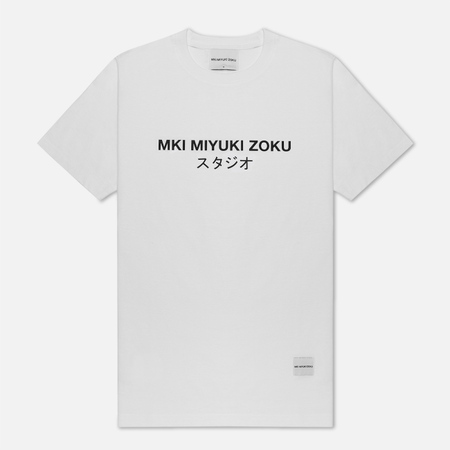 Мужская футболка MKI Miyuki-Zoku Studio Classic Logo, цвет белый, размер M