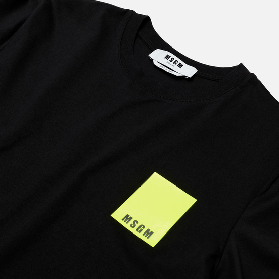 Мужская футболка MSGM Fluo Framis Logo Black