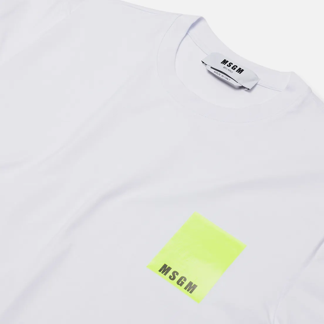 MSGM Мужская футболка Fluo Framis Logo