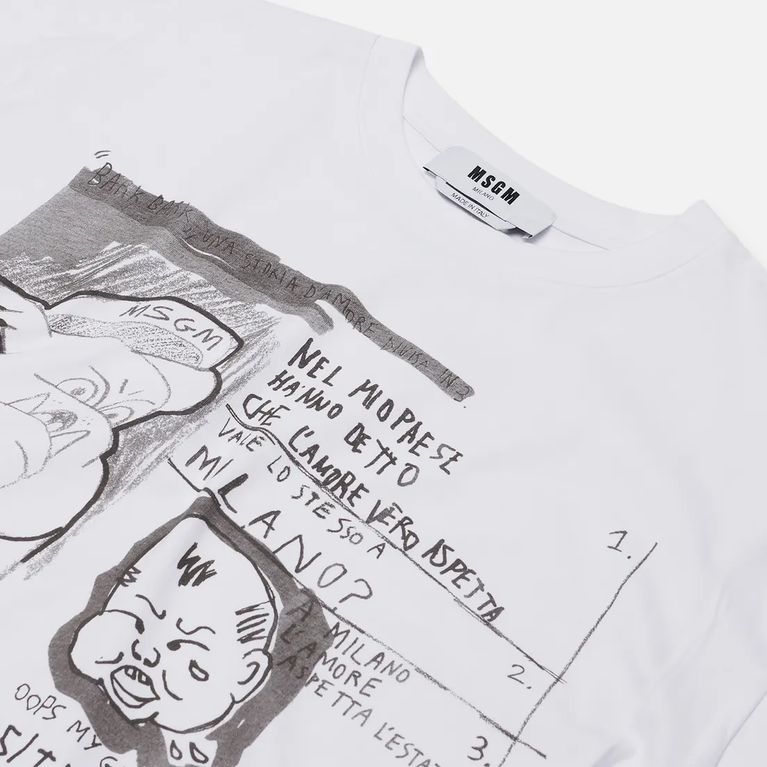 MSGM Мужская футболка Graffiti Print