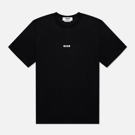 Мужская футболка MSGM Micro Logo Print MSGM Black
