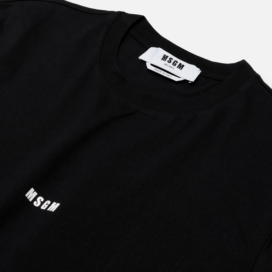 Мужская футболка MSGM Micro Logo Print MSGM Black