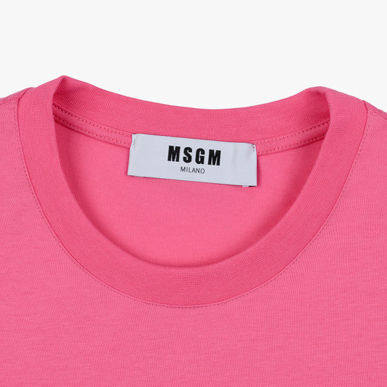 Мужская футболка MSGM Micro Logo Print MSGM Fuchsia