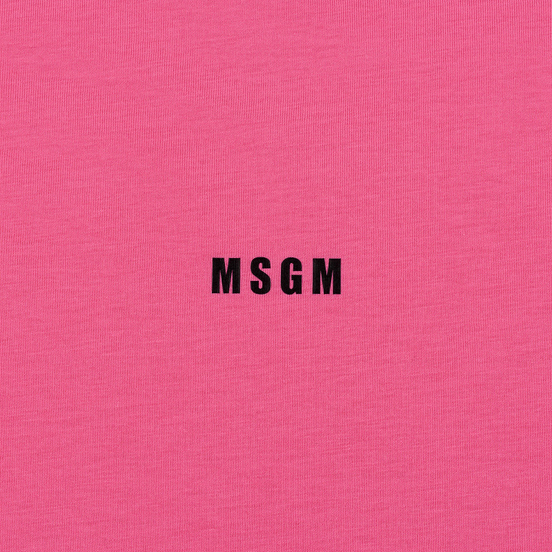 Мужская футболка MSGM Micro Logo Print MSGM Fuchsia