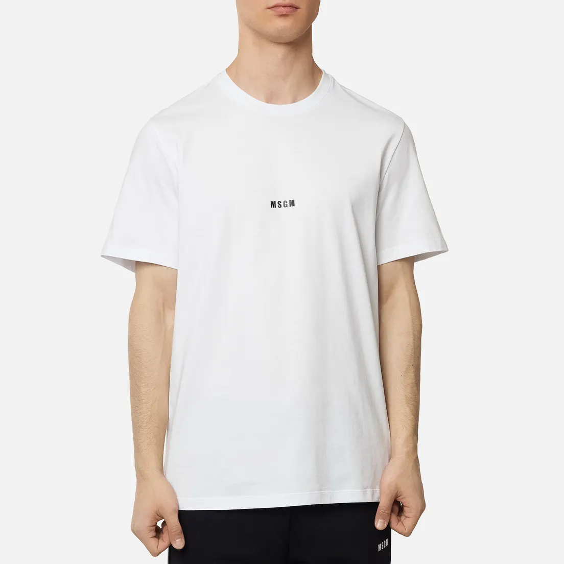 MSGM Мужская футболка Micro Logo Print MSGM