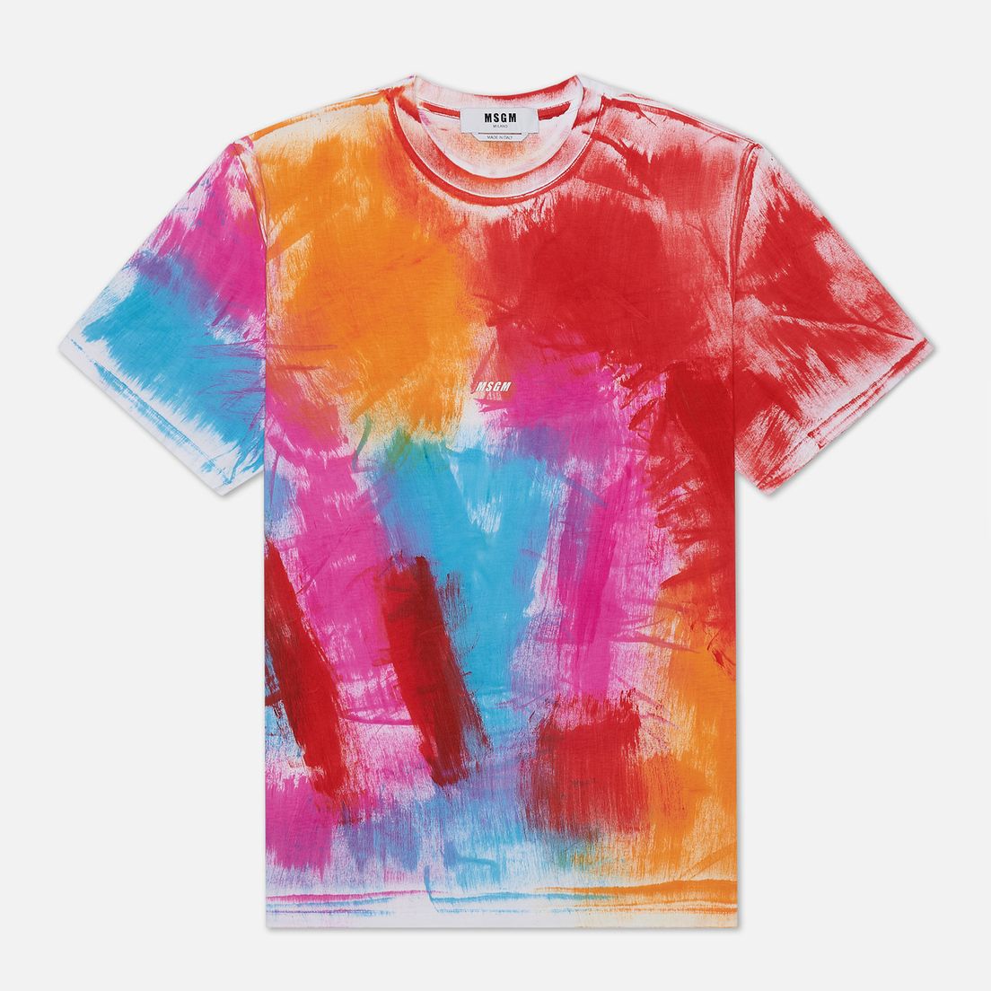 MSGM Мужская футболка Multicolor Brush Stroke