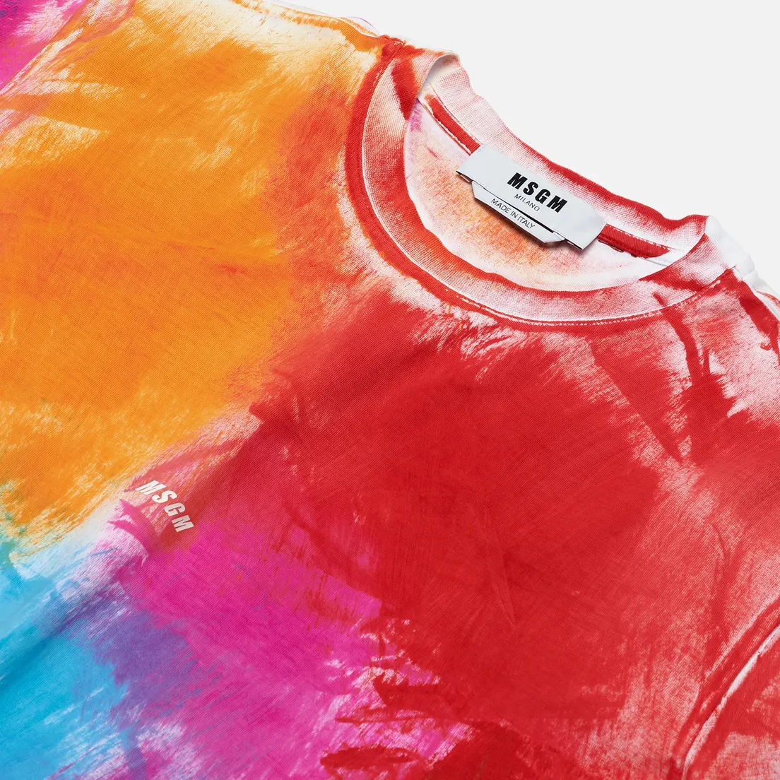 MSGM Мужская футболка Multicolor Brush Stroke