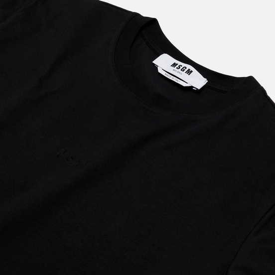 Мужская футболка MSGM Raised Logo Black