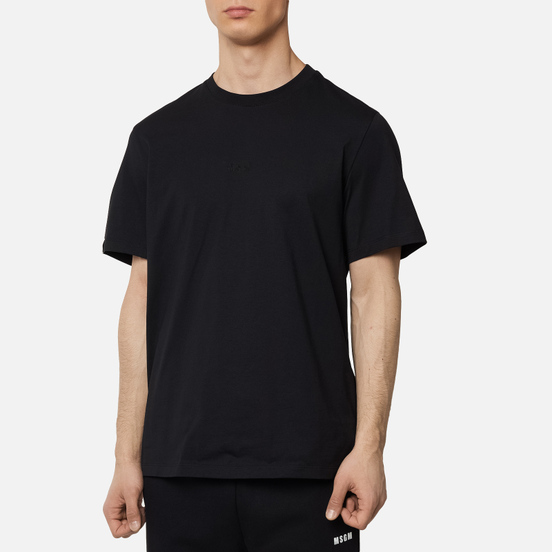 Мужская футболка MSGM Raised Logo Black
