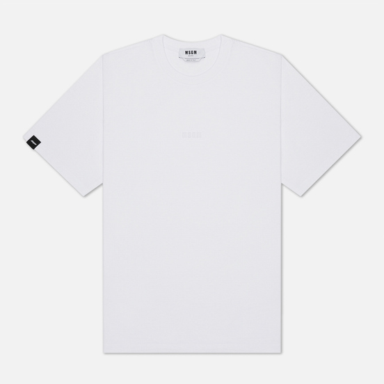 Мужская футболка MSGM Raised Logo Optical White