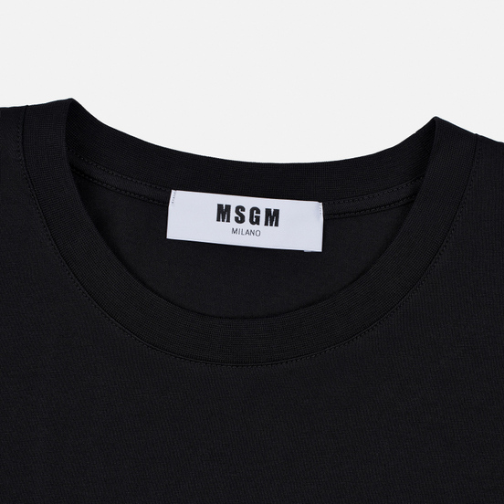 Мужская футболка MSGM Scoop Neck Back Print Black