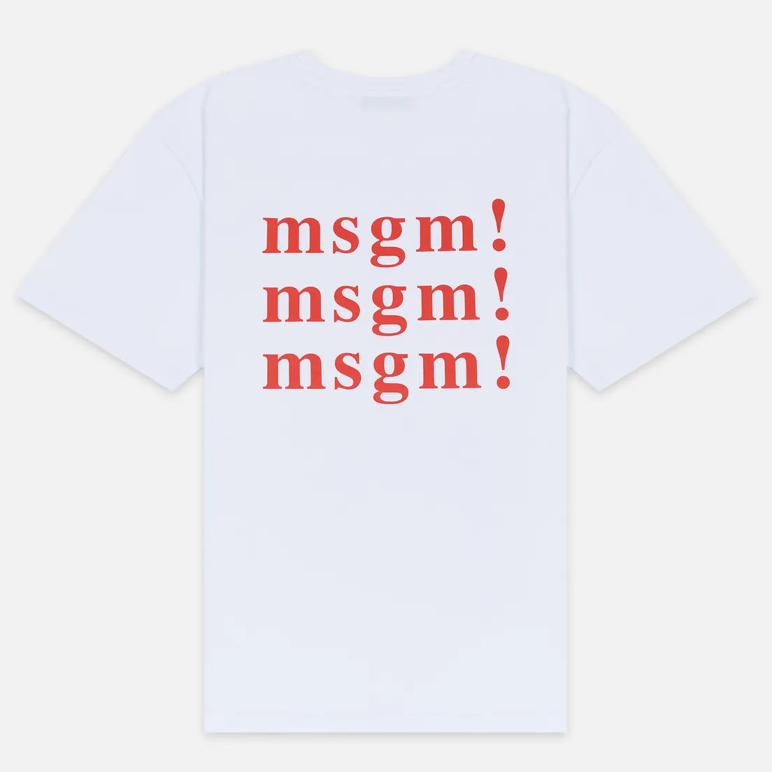 MSGM Мужская футболка Scoop Neck Back Print