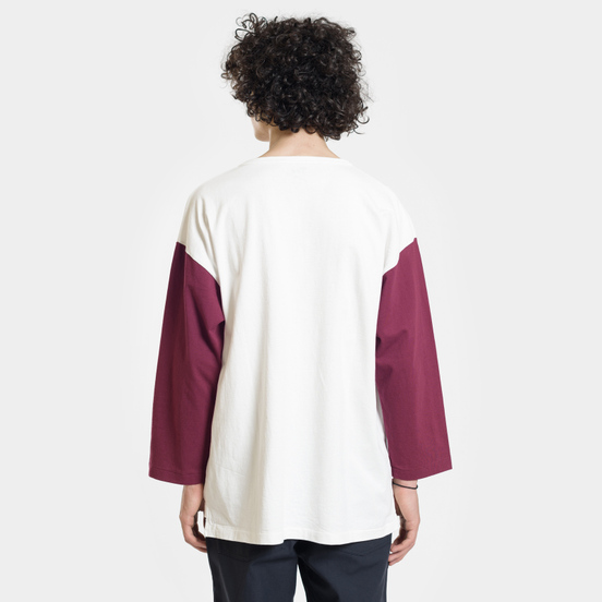 Мужская футболка Nanamica Nanamican Baseball Off White/Red
