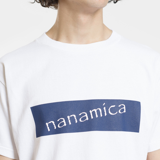 Мужская футболка Nanamica Nanamican Logo White